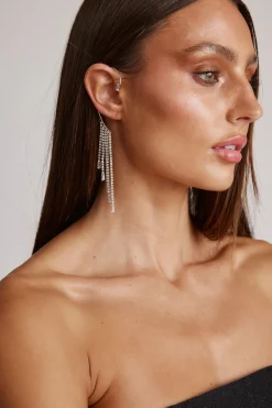 Hot Adina Diamond Fringe Ear Cuff Jewelry|Festival Shoes + Accessories