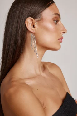 Hot Adina Diamond Fringe Ear Cuff Jewelry|Festival Shoes + Accessories