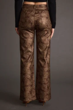 Hot After Hours Coated Leopard Pants Going Out Bottoms|Pants