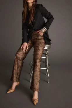 Hot After Hours Coated Leopard Pants Going Out Bottoms|Pants