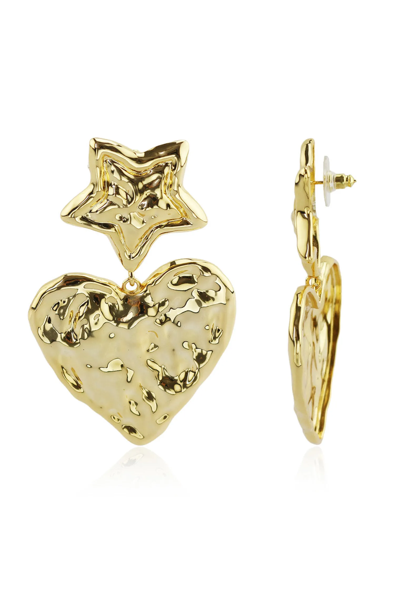 Sale Aiko Gold Heart Earrings Jewelry|Bridal Accessories