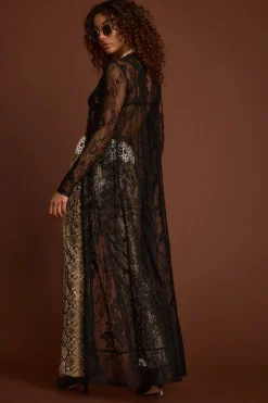 New Ambrose Black Lace Kimono Sets|Sets