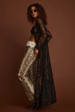 New Ambrose Black Lace Kimono Sets|Sets