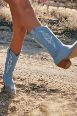 Fashion Asha Denim Cowboy Boot Shoes|Denim + Diamonds Bachelorette