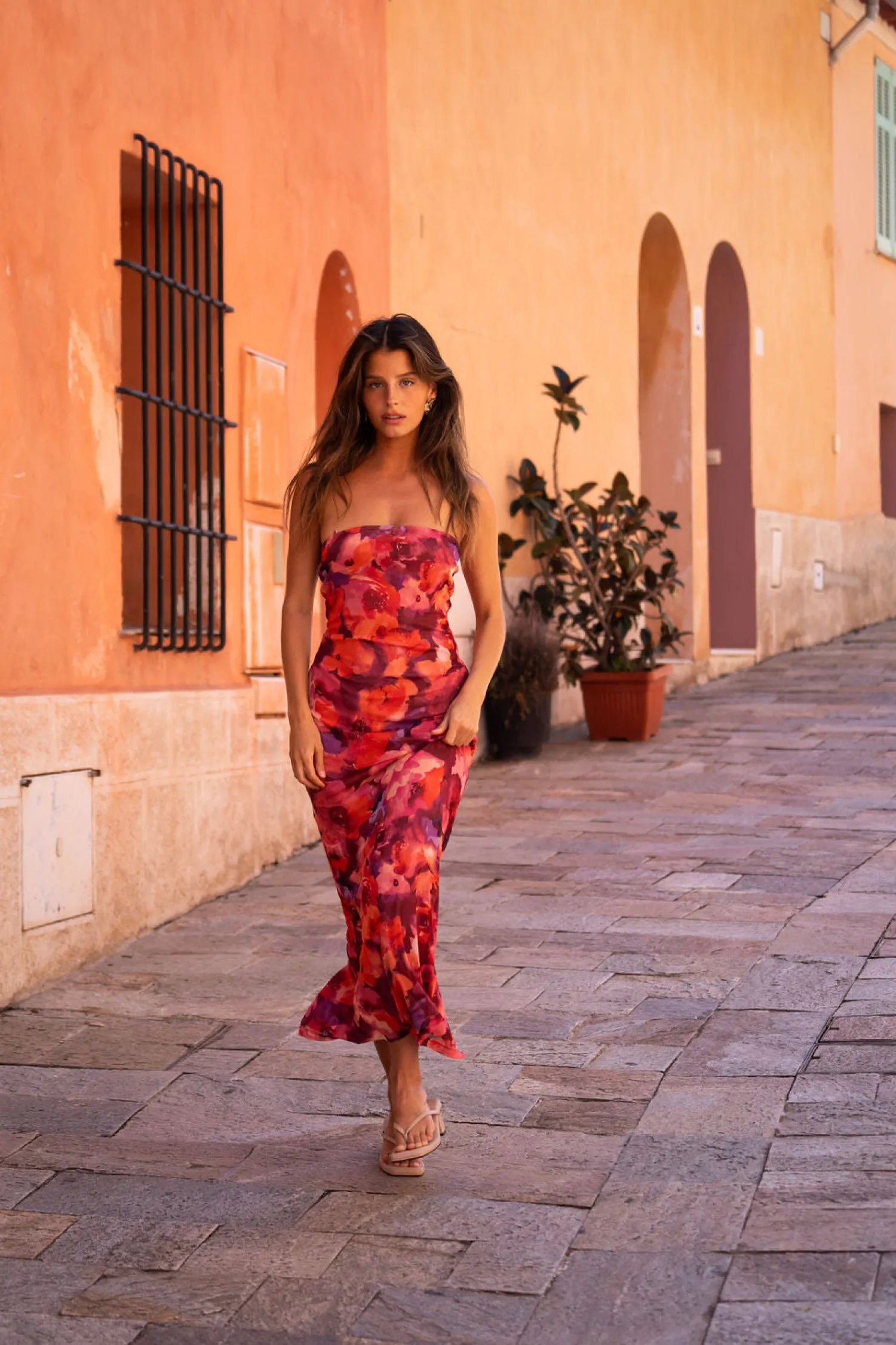 Fashion Avani Floral Strapless Maxi Dress Vacation Dresses|Vacation Dresses