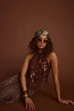 Clearance Bandit Olive Paisley Scarf Festival Shoes + Accessories