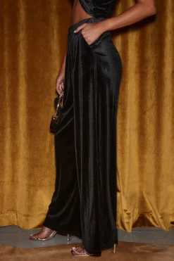 Outlet Barbados Black Velvet Pull on Pant Pants