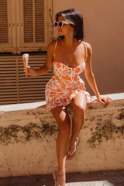 Best Belle Floral Mini Dress Seashells + Wedding Bells|Honeymoon