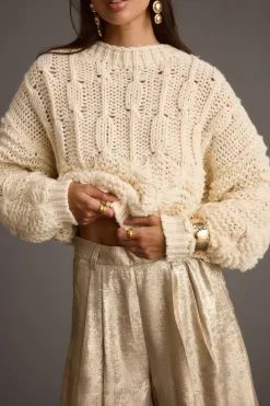 Fashion Bethany Cream Cable Knit Sweater Sweaters + Cardis|Long Sleeves