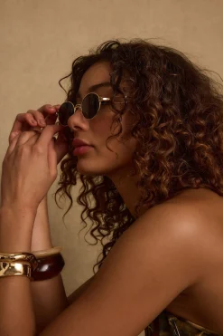 Sale Bianca Black Circle Sunglasses Seashells + Wedding Bells|Festival Shoes + Accessories