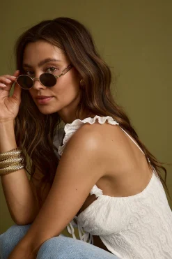Sale Bianca Black Circle Sunglasses Seashells + Wedding Bells|Festival Shoes + Accessories