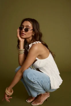 Sale Bianca Black Circle Sunglasses Seashells + Wedding Bells|Festival Shoes + Accessories