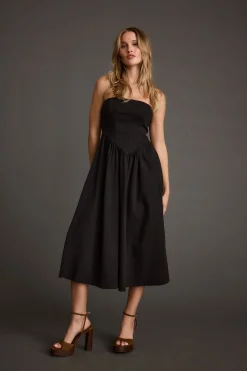 Discount Blaire Strapless Drop Waist Midi Dress Date Night Dresses|Midi Dresses