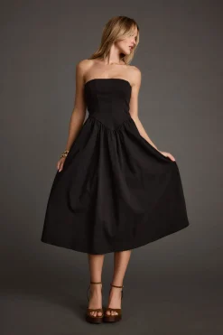 Discount Blaire Strapless Drop Waist Midi Dress Date Night Dresses|Midi Dresses