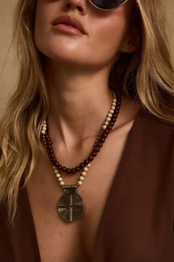 Clearance Bodhi Beaded Pendant Necklace Jewelry