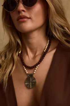 Clearance Bodhi Beaded Pendant Necklace Jewelry