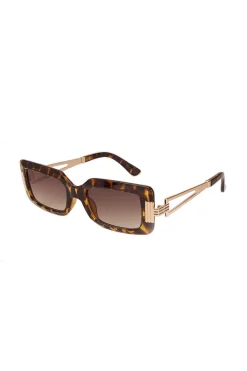New Bruna Tortoise Rectangular Framed Sunglasses Seashells + Wedding Bells|Sunnies Shop