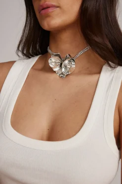Clearance Camila Silver Flower Choker Necklace Jewelry|Festival Shoes + Accessories
