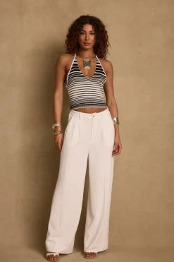 Sale Carla Striped Halter Top Date Night Tops|Tees + Tanks