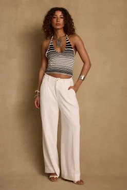Sale Carla Striped Halter Top Date Night Tops|Tees + Tanks