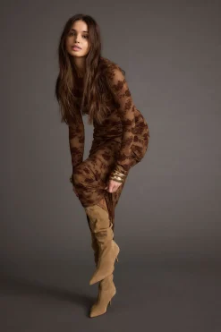 Outlet Casanova Brown Floral Maxi Dress For You And Your Bestie|Date Night Dresses