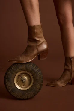 Sale Caty Vintage Tan Boot Shoes|Western Bachelorette