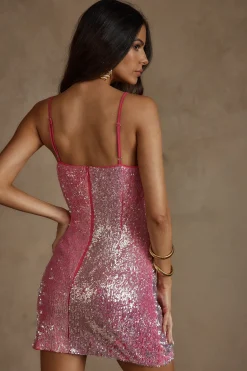 Hot Charlotte Pink Sequin Mini Dress Festival Dresses|Festival Dresses