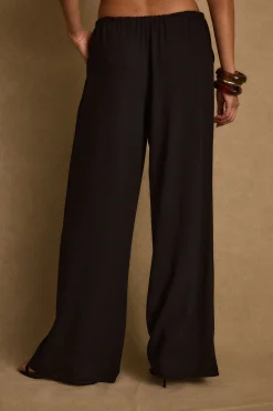 Online Clear Breeze Black Linen Pants Pants|Sets