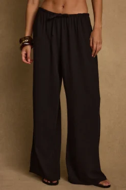 Online Clear Breeze Black Linen Pants Pants|Sets
