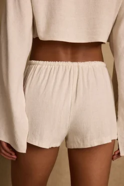 Discount Clear Breeze Natural Linen Shorts Shorts|Sets