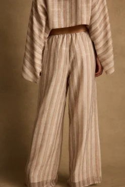 Online Clear Breeze Striped Chiffon Pants Pants|Sets