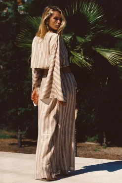 Online Clear Breeze Striped Chiffon Pants Pants|Sets