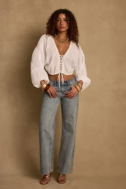 Outlet Cora Vintage Light Denim Low Rise Jeans Date Night Bottoms|Denim