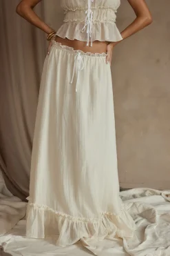 Clearance Dahlia Baby Yellow Maxi Skirt Date Night Bottoms|Skirts