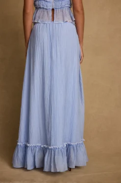 Best Dahlia Blue Maxi Skirt Skirts|Sets