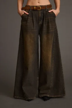 Sale Dakota Washed Black Wide Leg Jeans Denim|Pants
