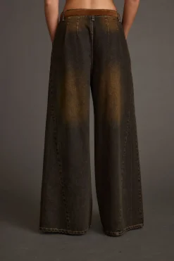 Sale Dakota Washed Black Wide Leg Jeans Denim|Pants