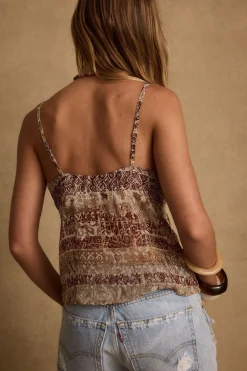 Clearance Delia Printed Tank Top Tees + Tanks