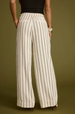 Sale Diane White Striped Trousers Pants|Sets