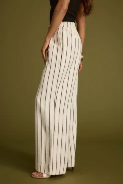 Sale Diane White Striped Trousers Pants|Sets