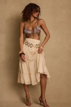 Clearance Elara Mocha Beaded Bra Top Undergarments|Seashells + Wedding Bells