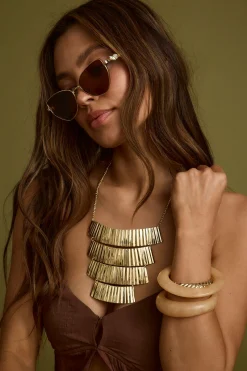 Discount Empire Gold Statement Necklace Jewelry