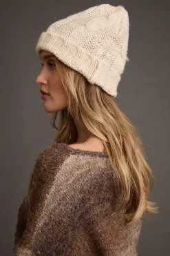 Best Frost Cream Knit Beanie Hats