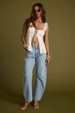 Best Gia White Lace Ruffle Top Tees + Tanks|The White Edit
