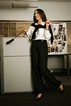 Online Gisele White Poplin Button Down Workwear Tops|Long Sleeves