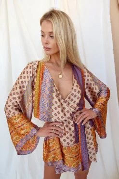 Outlet Gold Standard Multicolored Kimono Dress Seashells + Wedding Bells|For You And Your Bestie