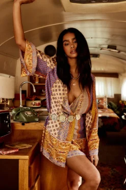 Outlet Gold Standard Multicolored Kimono Dress Seashells + Wedding Bells|For You And Your Bestie