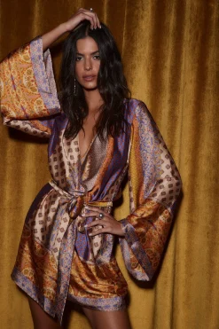 Outlet Gold Standard Multicolored Kimono Dress Seashells + Wedding Bells|For You And Your Bestie