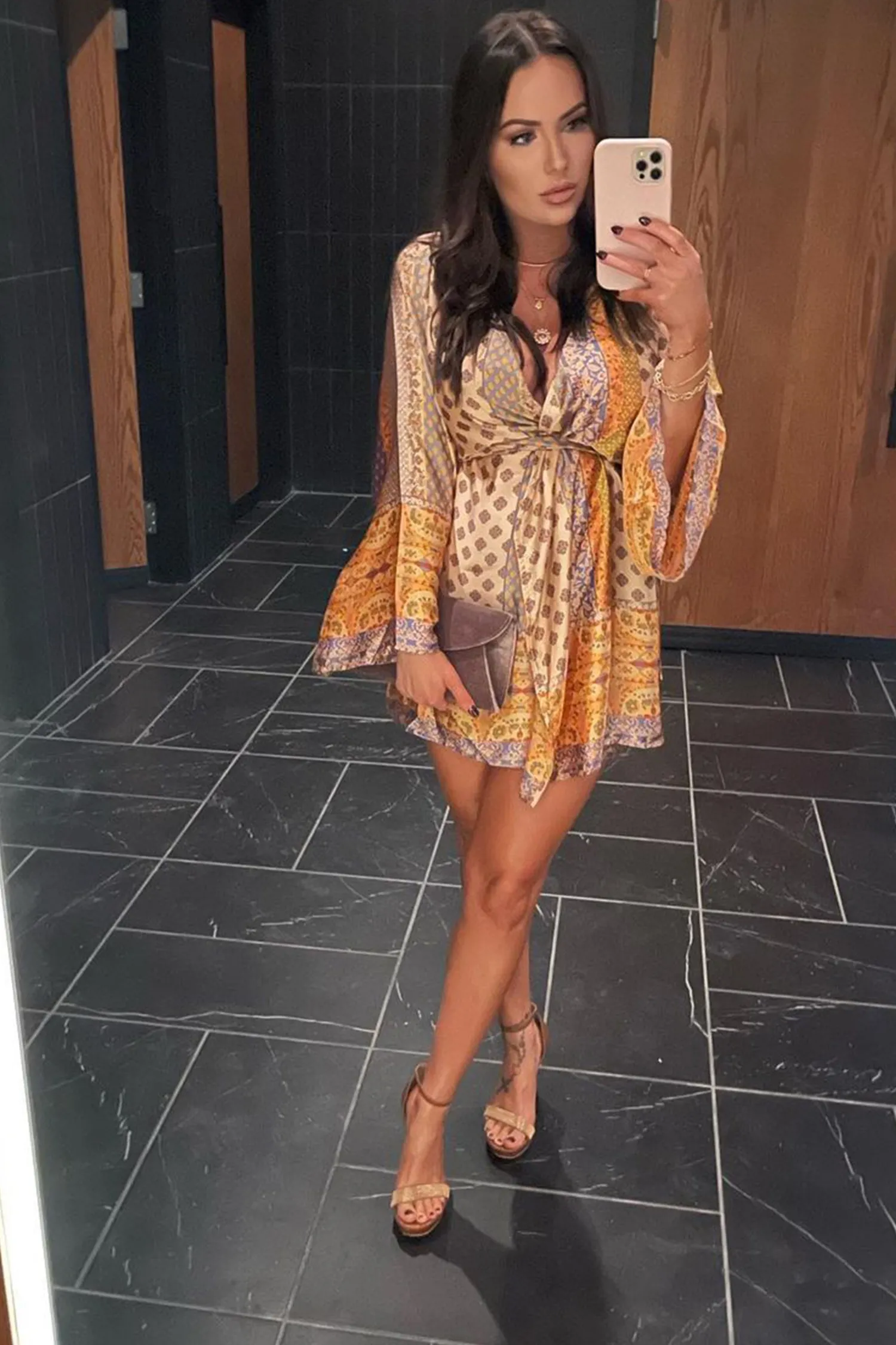Outlet Gold Standard Multicolored Kimono Dress Seashells + Wedding Bells|For You And Your Bestie