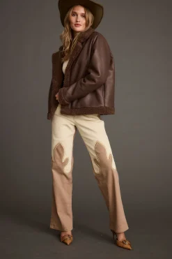 Sale Great Falls Brown Sherpa Coat Outerwear|Jackets